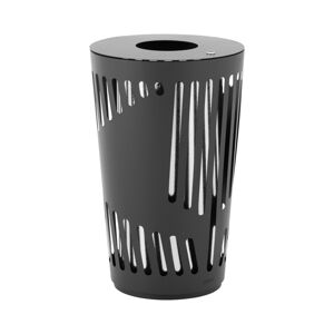 Odpadkový koš kulatý železo / pozinkovaná ocel tmavě šedá - Odpadkové koše ulsonix
