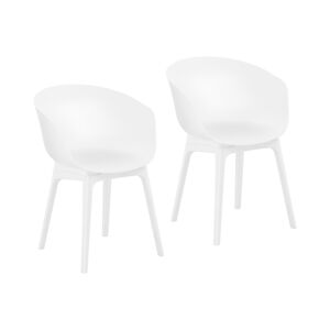Židle 2dílná sada až 150 kg sedák 60 x 44 cm bílá - Konferenční židle Fromm & Starck