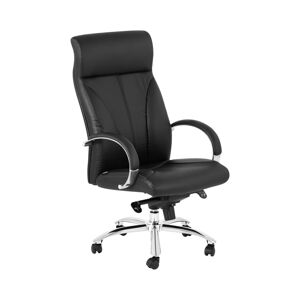 B-zboží Kancelářská židle opěradlo ze syntetické kůže černá barva 100 kg - Zboží z druhé ruky Fromm & Starck