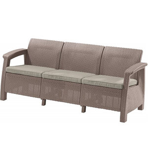 DEOKORK Zahradní ratanová pohovka CORFU LOVE SEAT MAX (cappuccino)